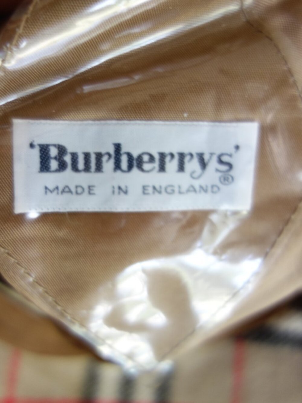 Vntg BURBERRYS’ England News Boy Flat Plaid Wool Cap Hat – Large – READ - Picture 5 of 11
